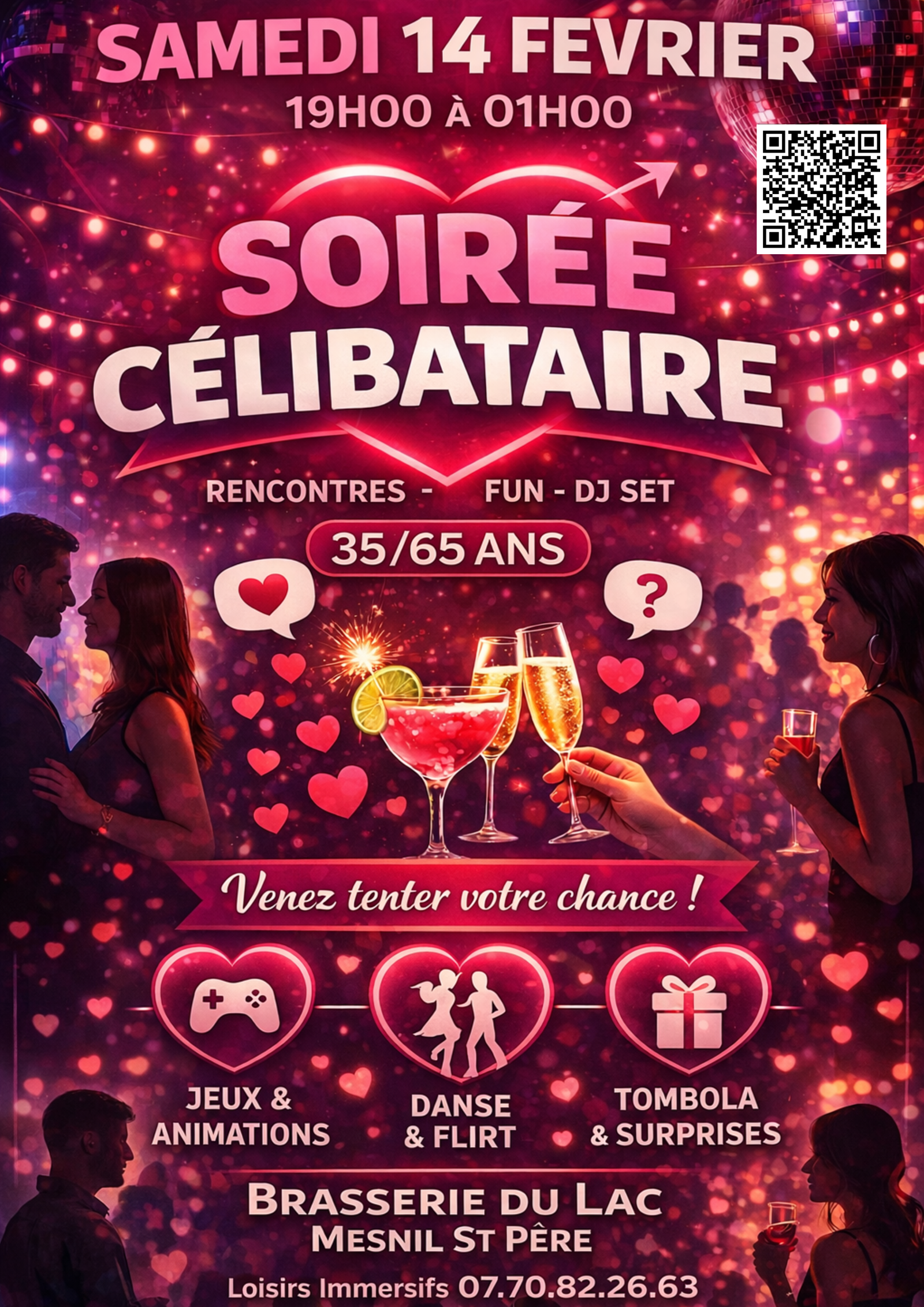 Soirée Célibataires Sans Valentin à Mesnil-Saint-Père le 14.02.2026 à 19h00
