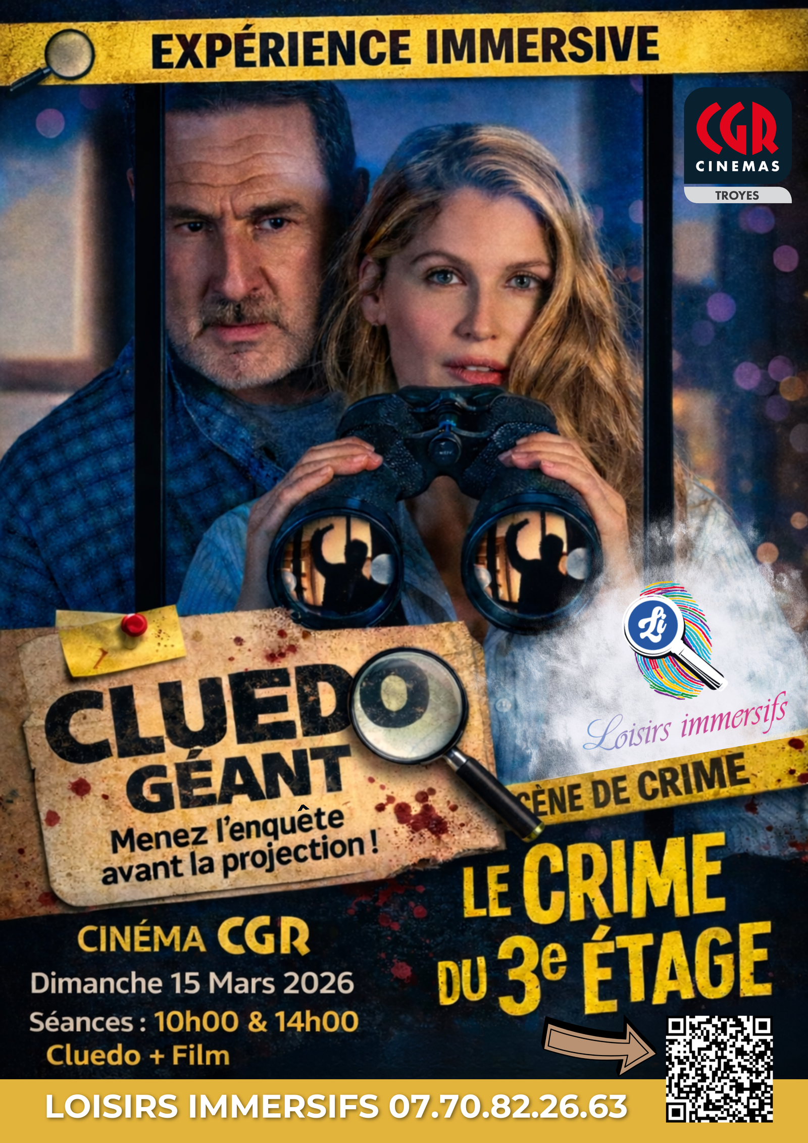 Cluedo Géant au CGR de Troyes le 13.03.2026