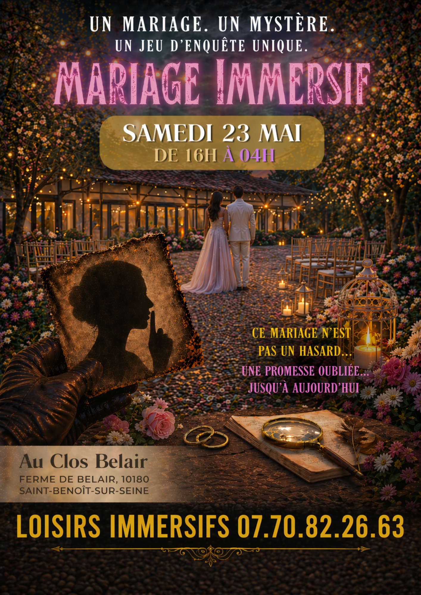 Le Mariage Immersif au Clos Belair à Saint-Benoît-sur-Seine le 23 mai 2026