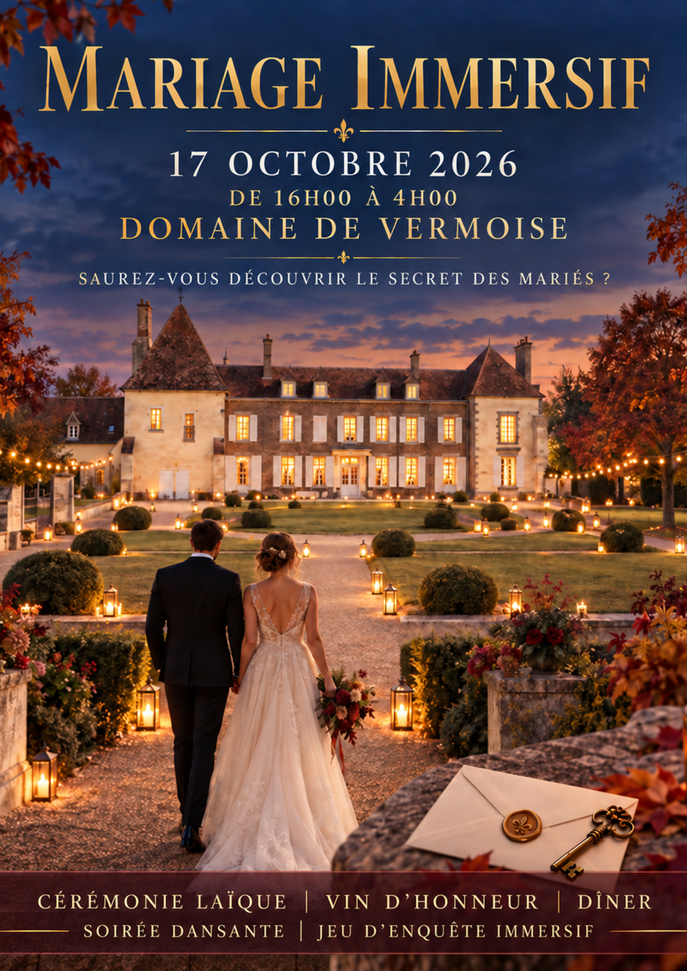 Le Mariage Immersif au Domaine de Vermoise à Sainte-Maure le 17 octobre 2026